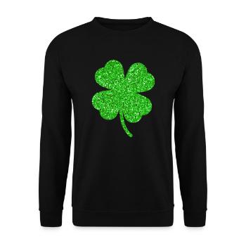 Irish Clover St. Patrick's Day - Unisex Sweatshirt - black - Front - Alina (178cm) & Michal (187cm)