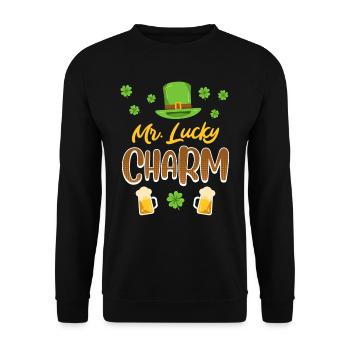 Mr Lucky Charm St. Patrick’s Day Men - Sweat-shirt Unisexe - noir - Devant - Alina (178cm) & Michal (187cm)