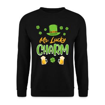 Mr Lucky Charm St. Patrick’s Day Men - Sweat-shirt Unisexe - noir - Devant - Alina (178cm) & Michal (187cm)