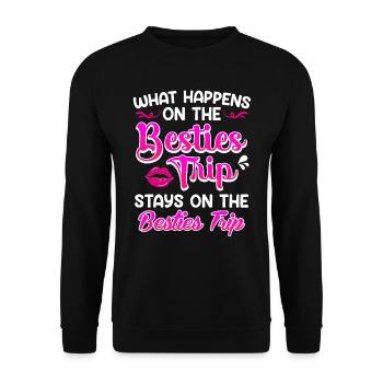 Beasties Trip Friends Summer Holiday Spring Break - Unisex Sweatshirt - black - Front - Alina (178cm) & Michal (187cm)