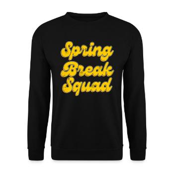 Spring Break Squad Summer Holiday Spring Break - Unisex Sweatshirt - black - Front - Alina (178cm) & Michal (187cm)