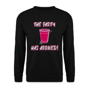 The celebration can start Spring Break Holiday Party - Unisex Sweatshirt - black - Front - Alina (178cm) & Michal (187cm)