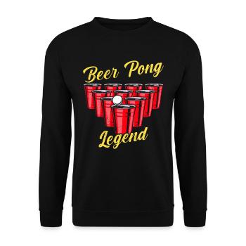 Beer Pong Legend Beer Pong Party Beer Pong - Unisex Sweatshirt - black - Front - Alina (178cm) & Michal (187cm)