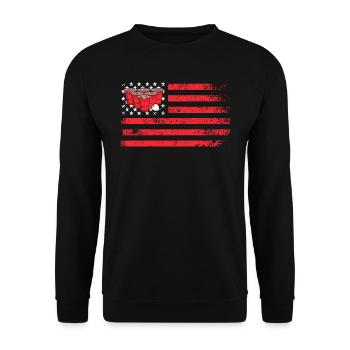 Stars and Stripes USA Beer Pong Bier Pong - Sweat-shirt Unisexe - noir - Devant - Alina (178cm) & Michal (187cm)
