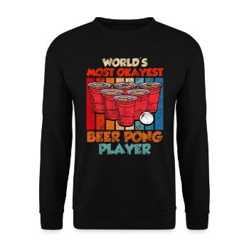 Le plus ok au monde Beer Pong Player Game Beer Pong - Sweat-shirt Unisexe - noir - Devant - Alina (178cm) & Michal (187cm)