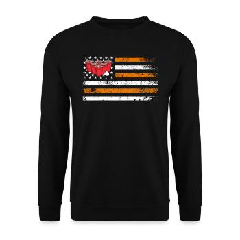Stars and Stripes USA Beer Pong Bier Pong - Sweat-shirt Unisexe - noir - Devant - Alina (178cm) & Michal (187cm)