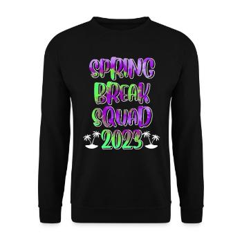 Spring Break Squad Summer Holidays Spring Break - Unisex Sweatshirt - black - Front - Alina (178cm) & Michal (187cm)