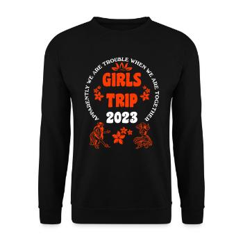 Voyage filles 2023 Mädelsurlaub Girls Spring Break - Sweat-shirt Unisexe - noir - Devant - Alina (178cm) & Michal (187cm)