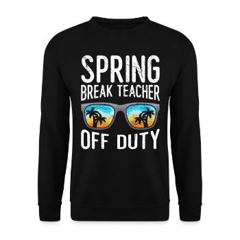 Enseignant de la semaine de relâche Enseignant en congé scolaire - Sweat-shirt Unisexe - noir - Devant - Alina (178cm) & Michal (187cm)