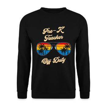 Vorschule Kindergarten Erzieher off duty Lehrer - Unisex Pullover - Schwarz - Vorne - Alina (178cm) & Michal (187cm)
