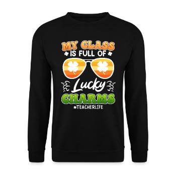 Classe pleine de professeurs de Lucky Charms disant - Sweat-shirt Unisexe - noir - Devant - Alina (178cm) & Michal (187cm)