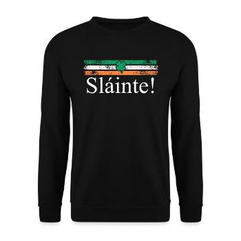 Slainte Ireland Toast - Unisex Sweatshirt - black - Front - Alina (178cm) & Michal (187cm)