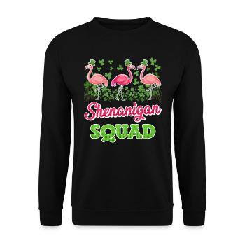 Escadrille Flamingo Shenanigan Saint-Patrick - Sweat-shirt Unisexe - noir - Devant - Alina (178cm) & Michal (187cm)