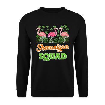 Escadrille Flamingo Shenanigan Saint-Patrick - Sweat-shirt Unisexe - noir - Devant - Alina (178cm) & Michal (187cm)