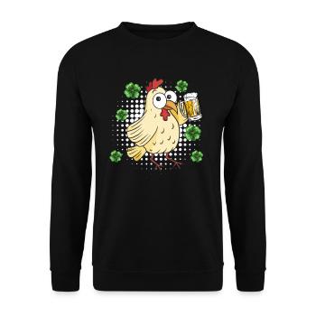 Poulet de la Saint-Patrick - Sweat-shirt Unisexe - noir - Devant - Alina (178cm) & Michal (187cm)