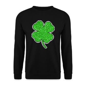 Irish Clover St. Patrick's Day - Unisex Sweatshirt - black - Front - Alina (178cm) & Michal (187cm)