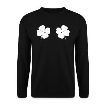 Manigances St Patrick’s Day Clover Ladies - Sweat-shirt Unisexe - noir - Devant - Alina (178cm) & Michal (187cm)