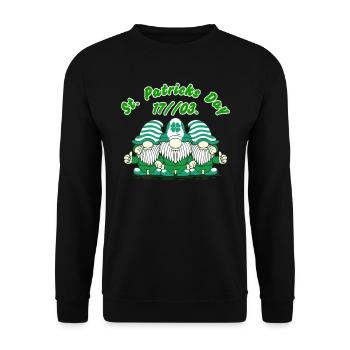 Joyeux lutins de la Saint-Patrick - Sweat-shirt Unisexe - noir - Devant - Alina (178cm) & Michal (187cm)