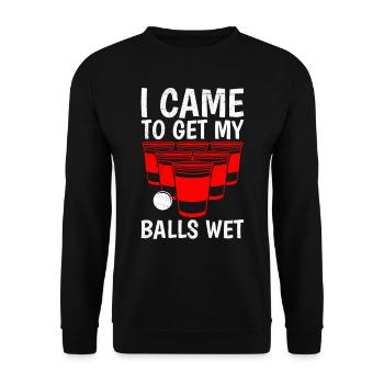 Beer Pong Bälle Came to get balls wet Bier Pong - Unisex Sweatshirt - black - Front - Alina (178cm) & Michal (187cm)