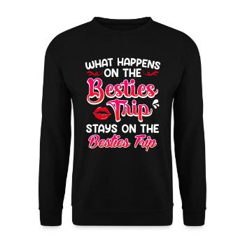 Beasties Trip Friends Summer Holiday Spring Break - Unisex Sweatshirt - black - Front - Alina (178cm) & Michal (187cm)