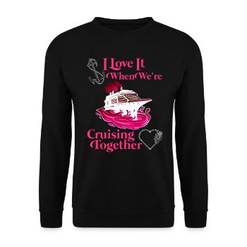 Cruising Together Kreuzfahrt Urlaub Spring Break - Unisex Pullover - Schwarz - Vorne - Alina (178cm) & Michal (187cm)