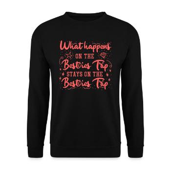 Beasties Trip Holiday with Friends Spring Break - Unisex Sweatshirt - black - Front - Alina (178cm) & Michal (187cm)