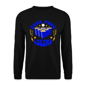 Beer Pong Legend Drinking Game Party Beer Pong - Sweat-shirt Unisexe - noir - Devant - Alina (178cm) & Michal (187cm)