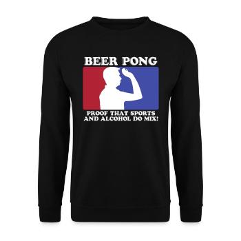 Beer Pong Sports et Alcohol Party Beer Pong - Sweat-shirt Unisexe - noir - Devant - Alina (178cm) & Michal (187cm)