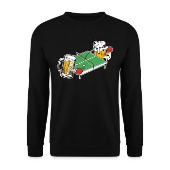 Party Beer Pong Beer Pong Table Beer Pong - Unisex Sweatshirt - black - Front - Alina (178cm) & Michal (187cm)