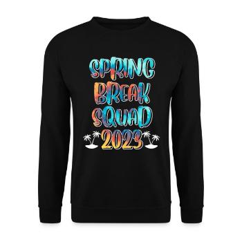 Spring Break Squad Summer Holidays Spring Break - Unisex Sweatshirt - black - Front - Alina (178cm) & Michal (187cm)