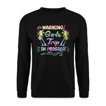 Attention Strip pour filles sur la route Girls Spring Break - Sweat-shirt Unisexe - noir - Devant - Alina (178cm) & Michal (187cm)