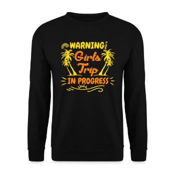 Attention Girls' Strip on the Road Girls Spring Break - Unisex Sweatshirt - black - Front - Alina (178cm) & Michal (187cm)