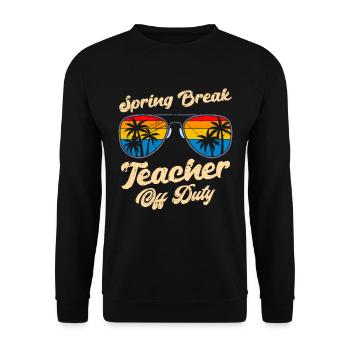 Enseignant de la semaine de relâche Enseignant en congé scolaire - Sweat-shirt Unisexe - noir - Devant - Alina (178cm) & Michal (187cm)