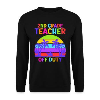 Zweite Klasse Klassenlehrer auf Ferien Lehrer - Unisex Pullover - Schwarz - Vorne - Alina (178cm) & Michal (187cm)