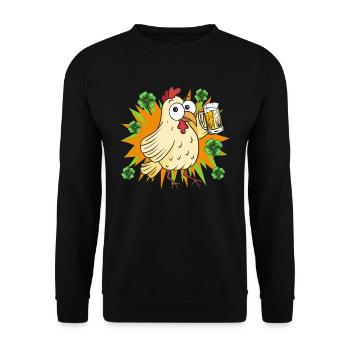Poulet de la Saint-Patrick - Sweat-shirt Unisexe - noir - Devant - Alina (178cm) & Michal (187cm)