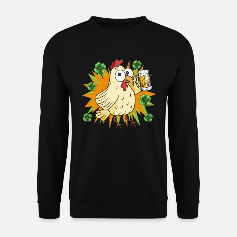 Poulet de la Saint-Patrick - Sweat-shirt Unisexe - noir