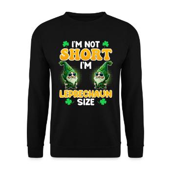 Leprechaun Size Little Friend St. Patrick's Day - Unisex Sweatshirt - black - Front - Alina (178cm) & Michal (187cm)