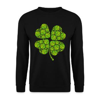 Joueur de baseball Clover Lucky Charm Joueur de baseball - Sweat-shirt Unisexe - noir - Devant - Alina (178cm) & Michal (187cm)