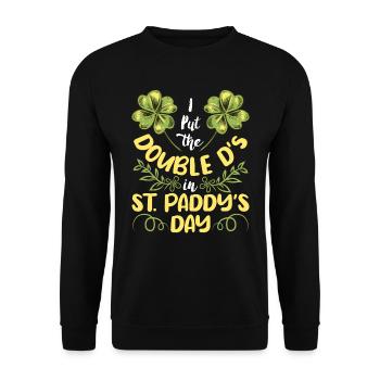 I put the double D's in St. Paddys Day - Unisex Pullover - Schwarz - Vorne - Alina (178cm) & Michal (187cm)