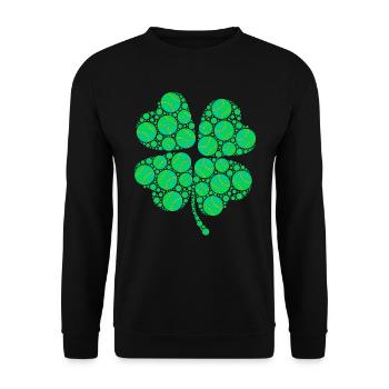 Joueur de baseball Clover Lucky Charm Joueur de baseball - Sweat-shirt Unisexe - noir - Devant - Alina (178cm) & Michal (187cm)