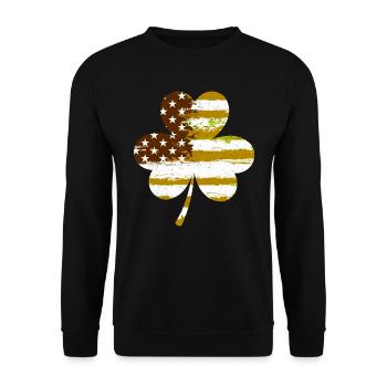 USA Clover Lucky Charm États-Unis - Sweat-shirt Unisexe - noir - Devant - Alina (178cm) & Michal (187cm)