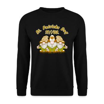 Joyeux lutins de la Saint-Patrick - Sweat-shirt Unisexe - noir - Devant - Alina (178cm) & Michal (187cm)