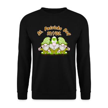 Joyeux lutins de la Saint-Patrick - Sweat-shirt Unisexe - noir - Devant - Alina (178cm) & Michal (187cm)