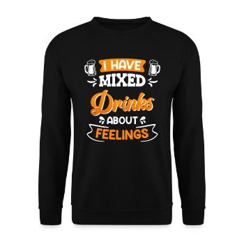 Party Gemischte Getränke Gefühle Freunde Party - Unisex Pullover - Schwarz - Vorne - Alina (178cm) & Michal (187cm)