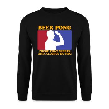 Beer Pong Sports et Alcohol Party Beer Pong - Sweat-shirt Unisexe - noir - Devant - Alina (178cm) & Michal (187cm)