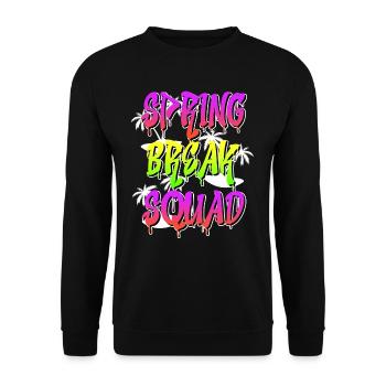 Spring Break Squad Summer Holidays Spring Break - Unisex Sweatshirt - black - Front - Alina (178cm) & Michal (187cm)