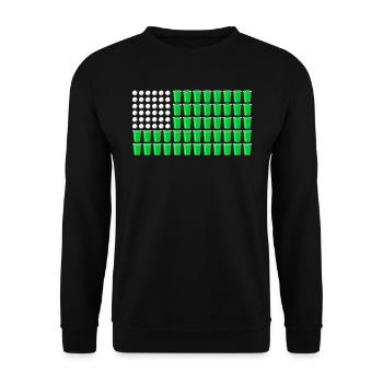 USA College Party Game Spring Break Beer Pong - Sweat-shirt Unisexe - noir - Devant - Alina (178cm) & Michal (187cm)
