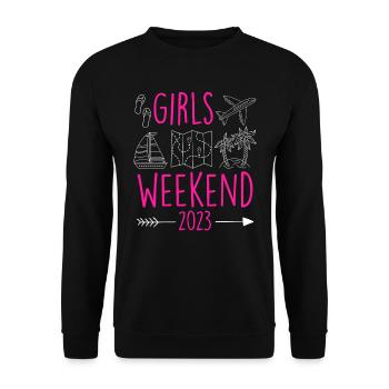 Mädelswochenende Girls Weekend 2023 Spring Break - Sweat-shirt Unisexe - noir - Devant - Alina (178cm) & Michal (187cm)