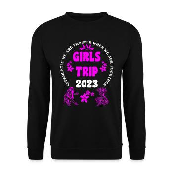 Voyage filles 2023 Mädelsurlaub Girls Spring Break - Sweat-shirt Unisexe - noir - Devant - Alina (178cm) & Michal (187cm)