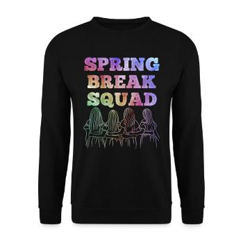 Spring Break Squad Summer Holidays Spring Break - Unisex Sweatshirt - black - Front - Alina (178cm) & Michal (187cm)